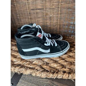 VANS Sk8-Hi Women's Black White Suede Canvas Skateboarding Sneakers Shoes Size 9